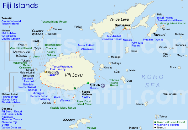 Tourism Fiji Map