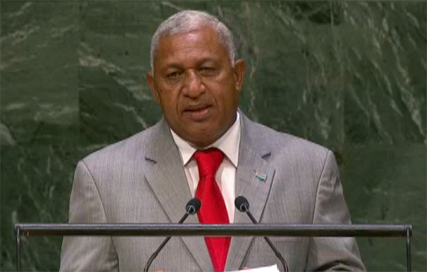Bainimarama at UN general assembly 2014
